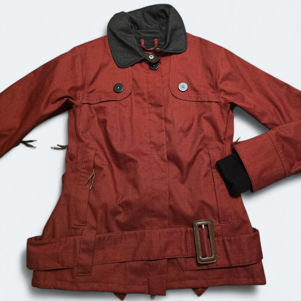 Holden Snow Ski Belted Hooded Jacket Vermillion Womens Size M